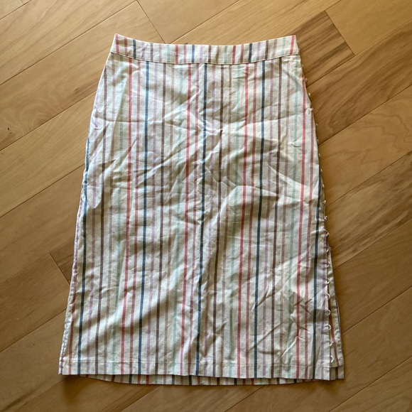 Madewell Dresses & Skirts - Madewell Rainbow Stripe Midi Skirt